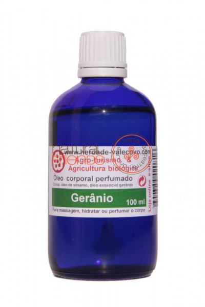 Óleo Vegetal Perfumado com Óleo Essencial de Gerânio