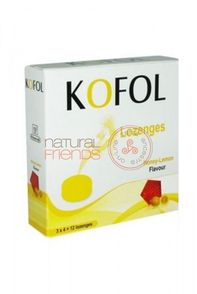 Kofol - 12 rebuçados com sabor mel-limão