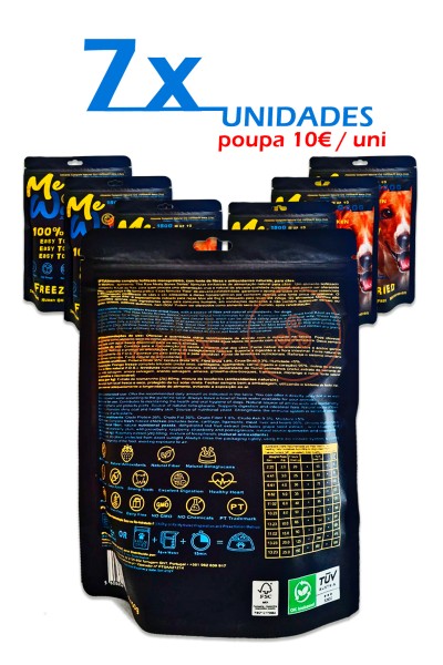 PACK 7X - MEWOW Natural Freeze-Dryed Small Bite Monoprotein DOG FOOD Chicken 150g