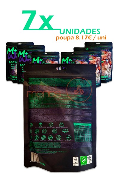 PACK 7X - MEWOW Natural Freeze-Dryed Small Bite Monoprotein CAT FOOD Rabbit 150g